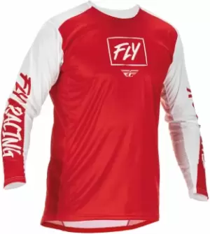 Fly Racing Lite Motocross Jersey, white-red, Size 2XL, white-red, Size 2XL