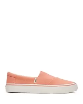 Toms Womens Washed Canvas Slip On Sneakers