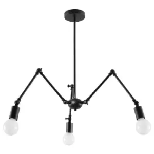 Sollux Chandelier Stark 3 Black