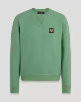 Belstaff Classic Plain Sweatshirt In Graph Green - Size M