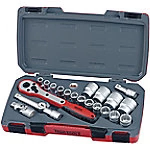 Teng Tools 21 Piece Metric Socket Set 1/2 in Drive