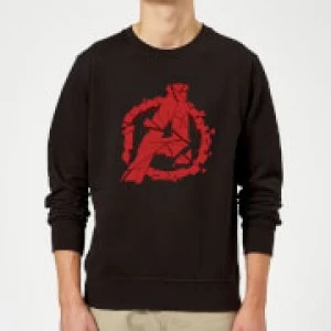 Avengers Endgame Shattered Logo Sweatshirt - Black - S