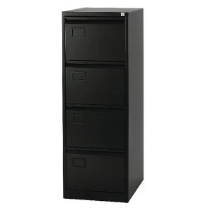 Jemini 4 Drawer Filing Cabinet Black