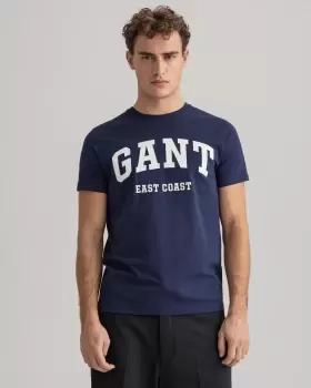 GANT Men Logo T-Shirt (L) Blue