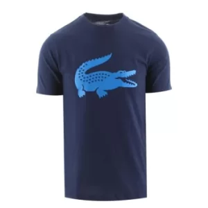 Lacoste Kids Navy Tennis Technical Jersey Oversized Crocodile T-Shirt