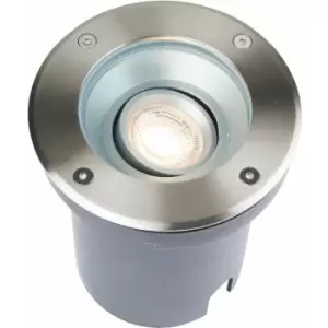 Recessed Outdoor IP67 Round Ground Light - 50W GU10 Reflector - Stainless Steel