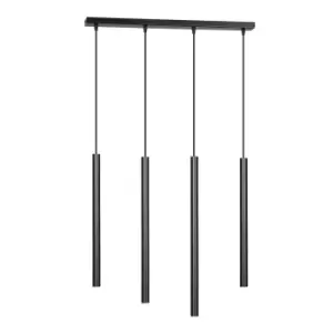 Selter Black Bar Pendant Ceiling Light 4x G9