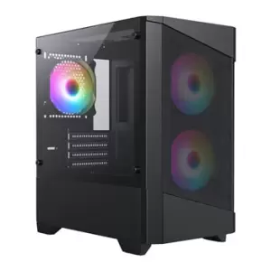 CiT Level 1 Black Tempered Glass MicroATX Case