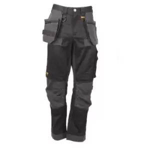 DEWALT Mens Harrison Stretch Multi Pocket Work Trousers (34L) (Black/Grey) - Black/Grey