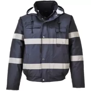 Iona Lite Reflective Work Bomber Jacket (m) (Navy) - Navy - Portwest