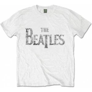 The Beatles Drop T Tickets Mens White Tshirt: Large