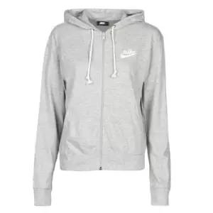 Nike W NSW GYM VNTG HOODIE FZ womens Sweatshirt in Grey. Sizes available:S,M,L,XL,XS,UK XS,UK S,UK M,UK L