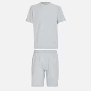 Calvin Klein Logo Short Sleeve Top and Shorts Cotton Sleep Set - XL