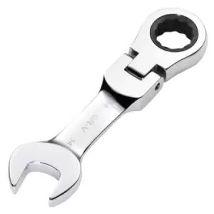 Draper HI-TORQ Metric Stubby Flexible Head Ratchet Combination Spanner, 14mm