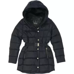 Barbour International Girls Track Line Quilted Jacket - Black