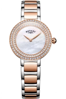 Womens Rotary LB05086-41L Ladies Stone Set Cocktail Wristwatch Colour - Silver Tone