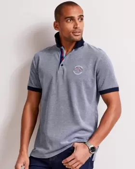 Cotton Traders Mens Help For Heroes Short Sleeve Birdseye Polo Shirt in Blue