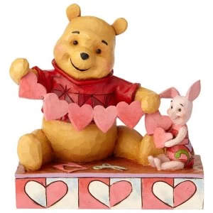 Handmade Valentines (Pooh and Piglet) Disney Traditions Figurine