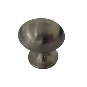 BQ Satin Nickel Effect Oval Furniture Knob Pack of 6