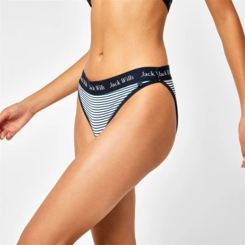 Jack Wills Stanford Classic Bikini Bottoms - Navy Stripe