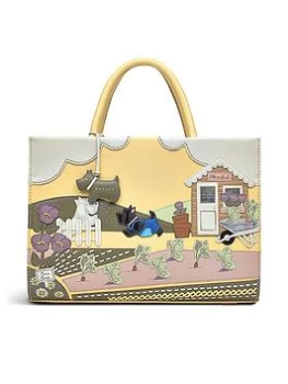 Radley The Allotment Leather Medium Ziptop Multiway Bag - Mother Of Pearl