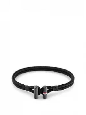 Tommy Hilfiger Tommy Hilifiger Braided Bracelet, Black, Men