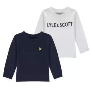 Lyle and Scott 2 Pack Long Sleeve T Shirt - Blue