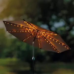 Premier Battery Operated Parasol Lights with 80 Warm White LEDs