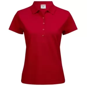 Tee Jays Womens/Ladies Luxury Stretch Short Sleeve Polo Shirt (M) (Red)