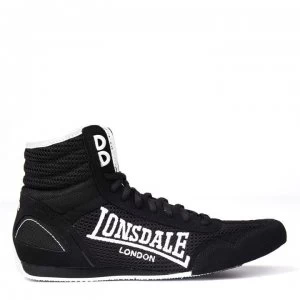 Lonsdale Contender Junior Boys Boxing Boots - Black/White