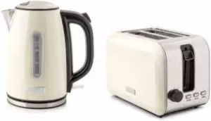 Haden Tunbridge 1.7L Kettle & 2 Slice Toaster Twin Set 196866 in Cream