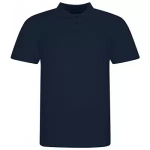 Awdis Mens Piqu Cotton Short-Sleeved Polo Shirt (XL) (Oxford Navy)