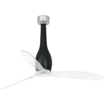 Faro Eterfan Medium Ceiling Fan with / without Light Matt Black, Clear