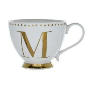 Footed Initial Mug - M