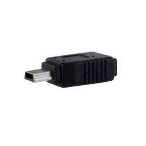 StarTech USB 2.0 Micro B F to USB 2.0 Mini B M Black Retail Packaged Data Adapter