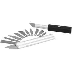 Hilka Hobby Knife & Blade Set (17 Piece) Rubber