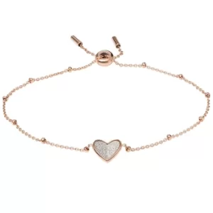 Fossil Folded Hearts Ladies Toggle Bracelet JF03647791