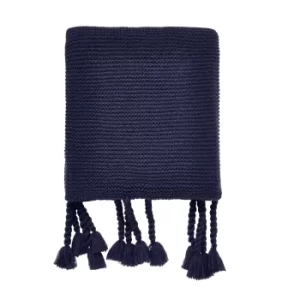 Helena Springfield Cosmos/Viva Knitted Throw, Navy