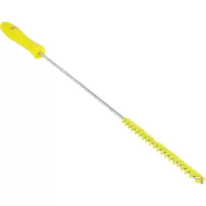 Vikan Pipe brush with handle, hard, Ø 10 mm, pack of 15, yellow