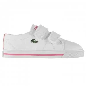 Lacoste Infant Unisex Riberac Court Trainers - White/Pink