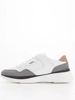 BOSS Dean Runner Trainers - White, Size 6, Men