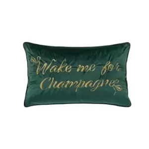 Ted Baker Wake Me For Champagne Cushion 60cm x 40cm, Forest Green