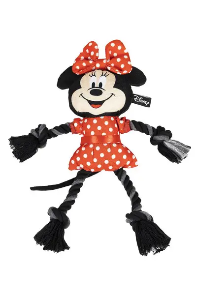 Minnie Mouse Knotted Dental Cord Plush Toy - Black