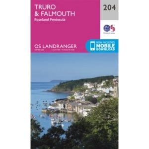 Truro & Falmouth, Roseland Peninsula by Ordnance Survey (Sheet map, folded, 2016)