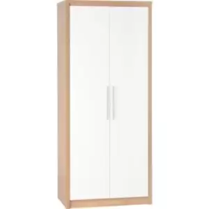 Seconique Seville 2 Door Wardrobe in Oak/White