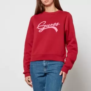 Guess Logo-Appliqued Fleece-Back Cotton-Blend Jersey Sweatshirt - S