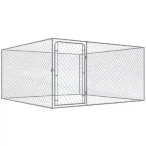 Vidaxl - Outdoor Dog Kennel Galvanised Steel 2x2x1 m Silver