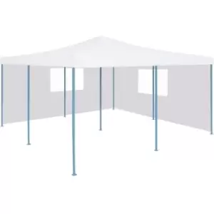 Vidaxl - Folding Gazebo with 2 Sidewalls 5x5 m White White