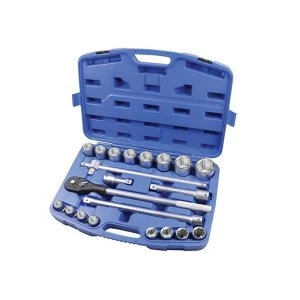 Faithfull Socket Set of 21 Metric 3/4in Drive