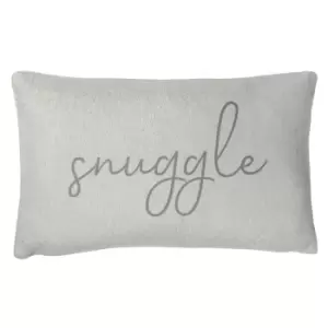 Shearling Fleece Snuggle Cushion Grey